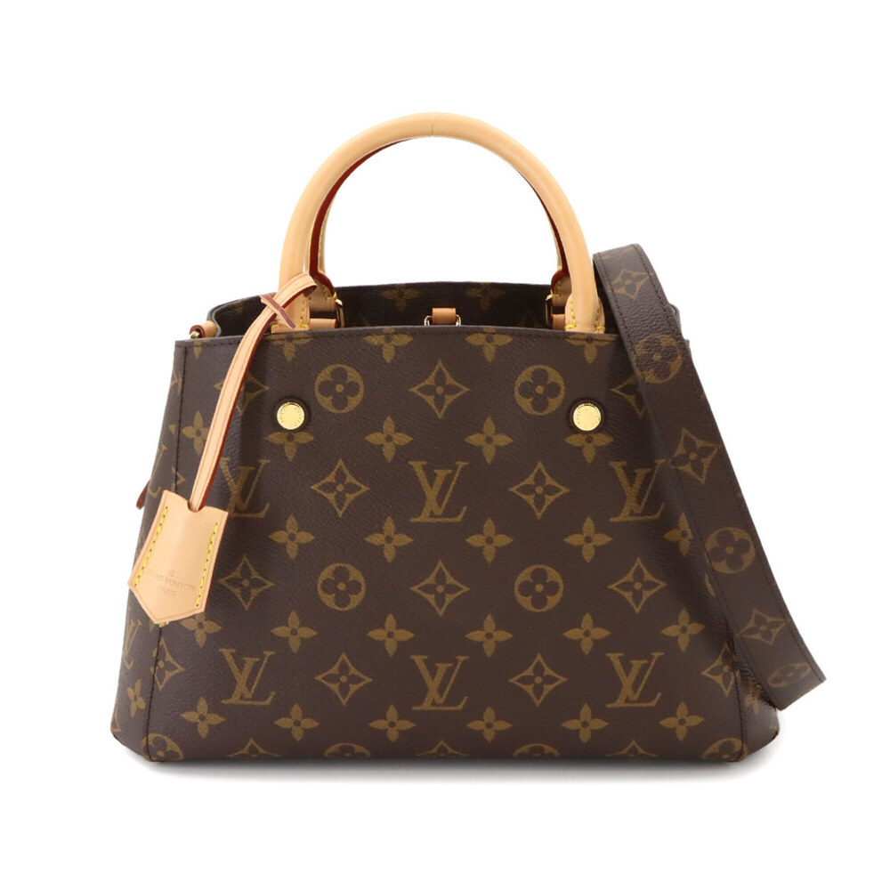 Louis Vuitton Montaigne BB Monogram 2-way Hand/Shoulder Handbag Brown M41055